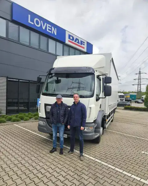 Afgeleverde truck DAF LF 290 FA voor Udo Johnen Transporte