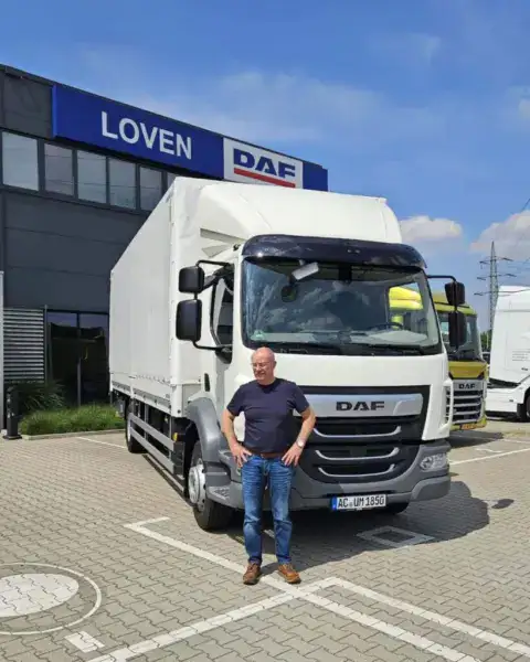 Afgeleverde truck DAF LF 290 FA voor Udo Johnen Transporte